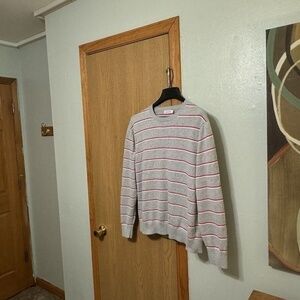 Calvin Klein XL Multi-Color w/Stripes Crewneck Long Sleeve Pullover Sweater